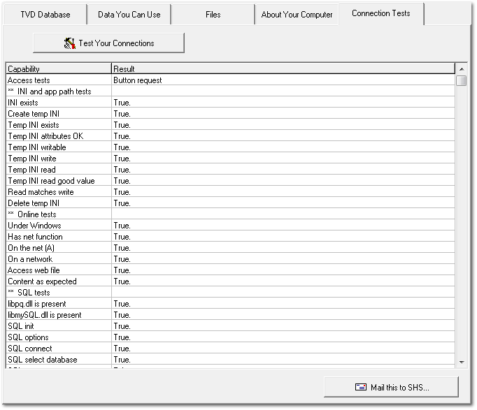 Get Info: Conection Tests