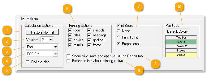 Settings: ?Extras