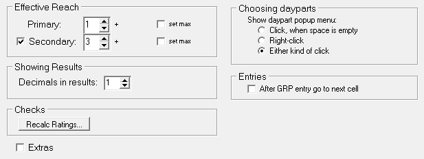 settings screen
