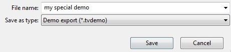 demo export save